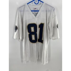 St. Louis Rams Jersey Mens Size Large Torry Holt #81 White NFL